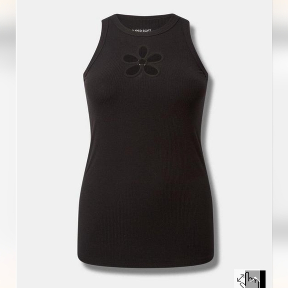 Torrid Super Soft Rib Flower O-Ring Tank Plus, size 4x NWT - Picture 11 of 11